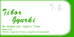 tibor gyurki business card